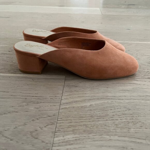 Seychelles Chorus Peach Mules Slides Clogs Shoes - Size Women's 8 - Picture 11 of 12